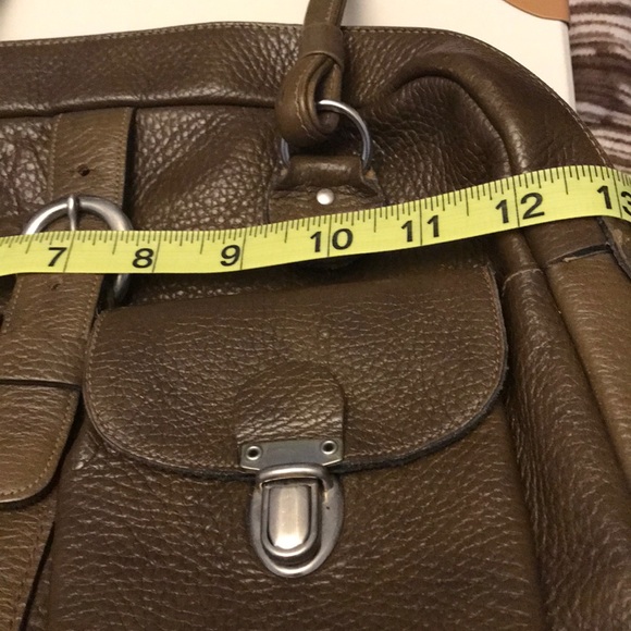 Vintage olive green pebble leather purse - Picture 11 of 13